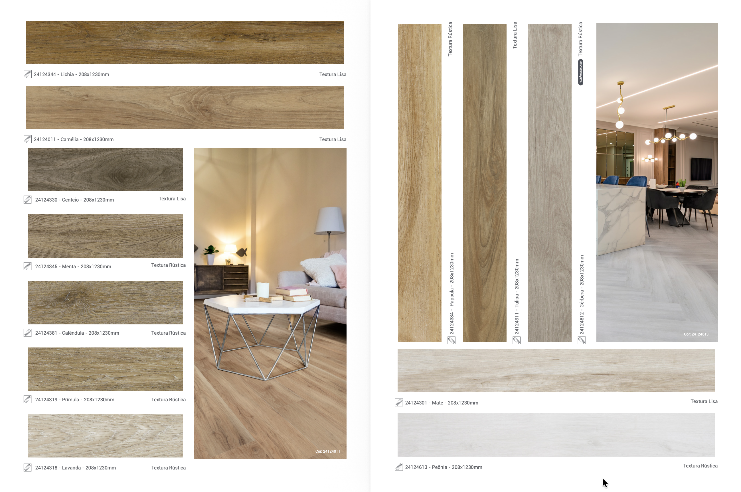 Piso vinílico colado Tarkett Injoy Tulipa 2mm textura lisa 208x1230mm