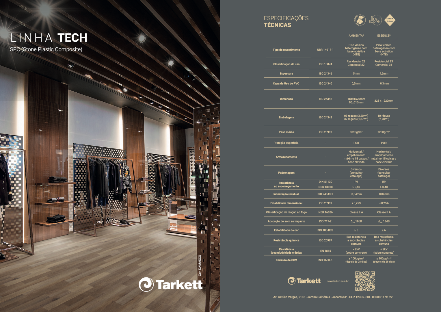 Piso SPC Tarkett Essence Tech Asturias 4,5mm — 228x1220mm Soundblock 18dB