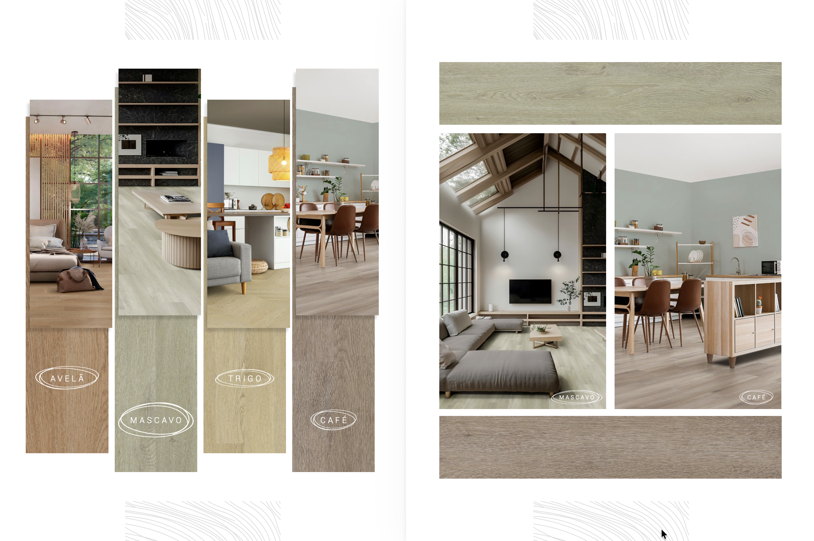 Piso vinílico Tarkett Recanto DOMA Avela 2mm LVT colado — 208,5 × 1230 mm — collab DOMA Arquitetura